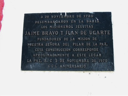 La Paz plaque in 2001. Photo by Jack Swords.